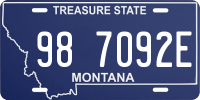 MT license plate 987092E