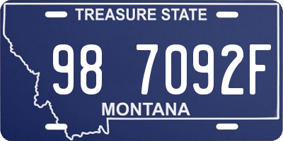 MT license plate 987092F