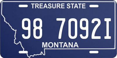 MT license plate 987092I