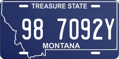MT license plate 987092Y