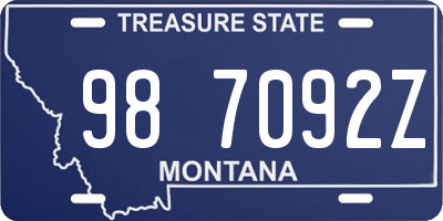 MT license plate 987092Z