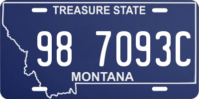 MT license plate 987093C