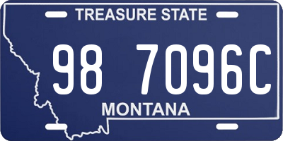 MT license plate 987096C