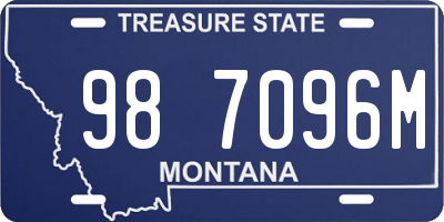MT license plate 987096M