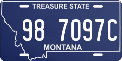 MT license plate 987097C
