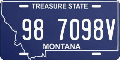 MT license plate 987098V