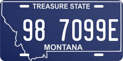MT license plate 987099E