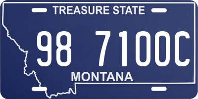 MT license plate 987100C