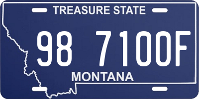 MT license plate 987100F