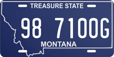 MT license plate 987100G