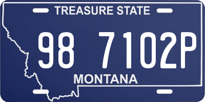 MT license plate 987102P