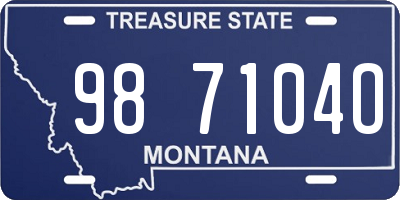 MT license plate 987104O