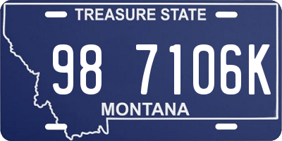 MT license plate 987106K