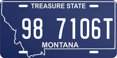 MT license plate 987106T