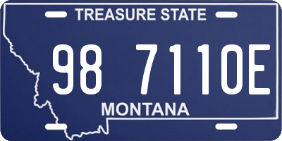 MT license plate 987110E