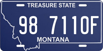 MT license plate 987110F