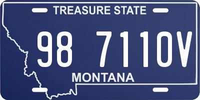 MT license plate 987110V