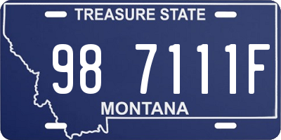 MT license plate 987111F