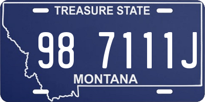 MT license plate 987111J