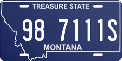 MT license plate 987111S