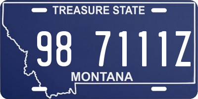 MT license plate 987111Z