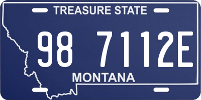 MT license plate 987112E