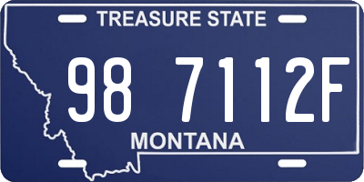 MT license plate 987112F