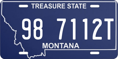 MT license plate 987112T