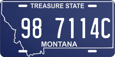 MT license plate 987114C