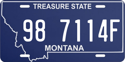 MT license plate 987114F