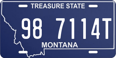 MT license plate 987114T