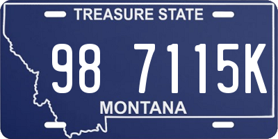MT license plate 987115K
