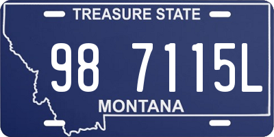 MT license plate 987115L