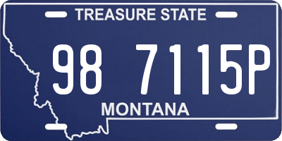 MT license plate 987115P