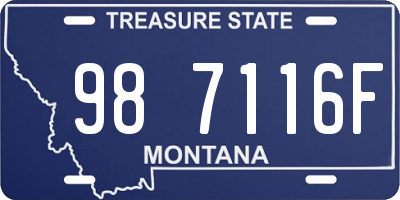 MT license plate 987116F