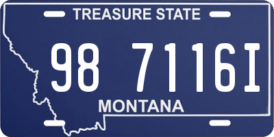 MT license plate 987116I