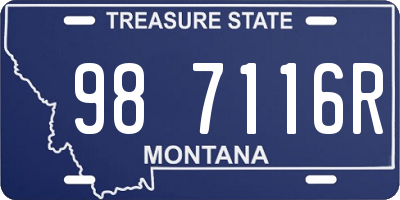 MT license plate 987116R