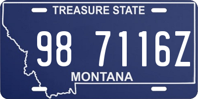 MT license plate 987116Z