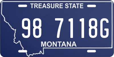 MT license plate 987118G