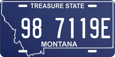 MT license plate 987119E