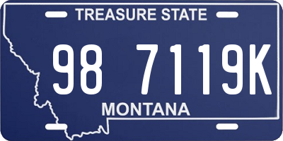 MT license plate 987119K