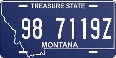 MT license plate 987119Z