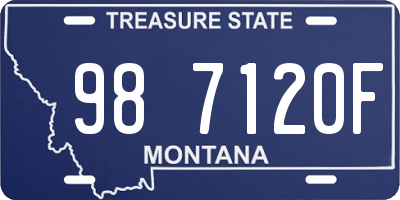 MT license plate 987120F