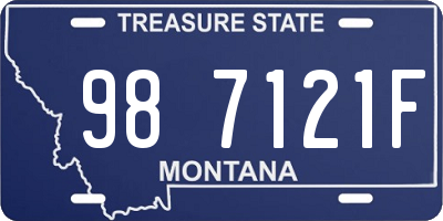 MT license plate 987121F