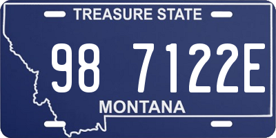 MT license plate 987122E