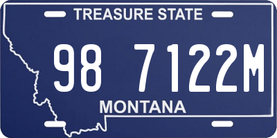 MT license plate 987122M