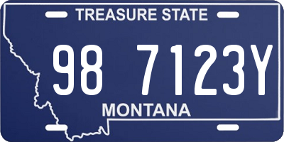 MT license plate 987123Y