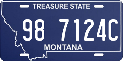 MT license plate 987124C