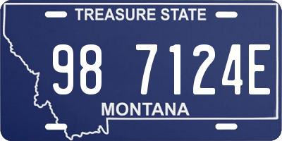 MT license plate 987124E