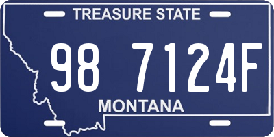 MT license plate 987124F